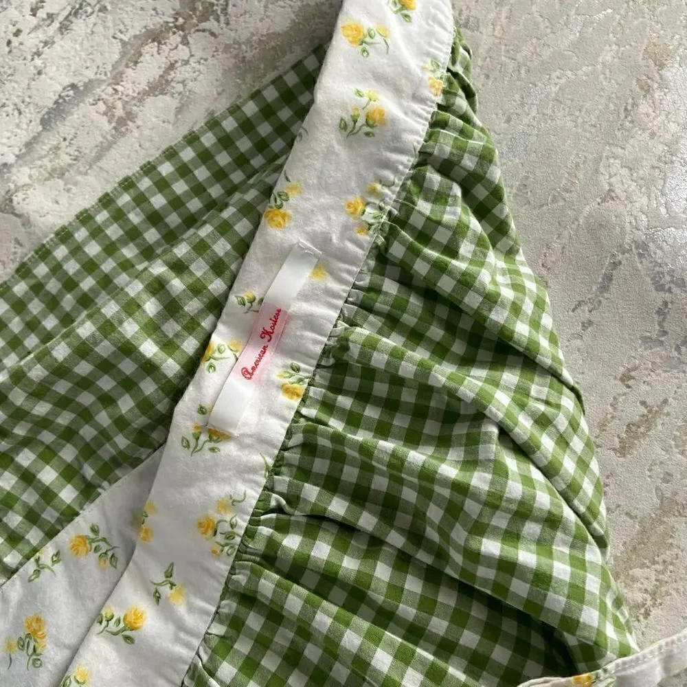 American Hostess Vintage Gingham Check Apron